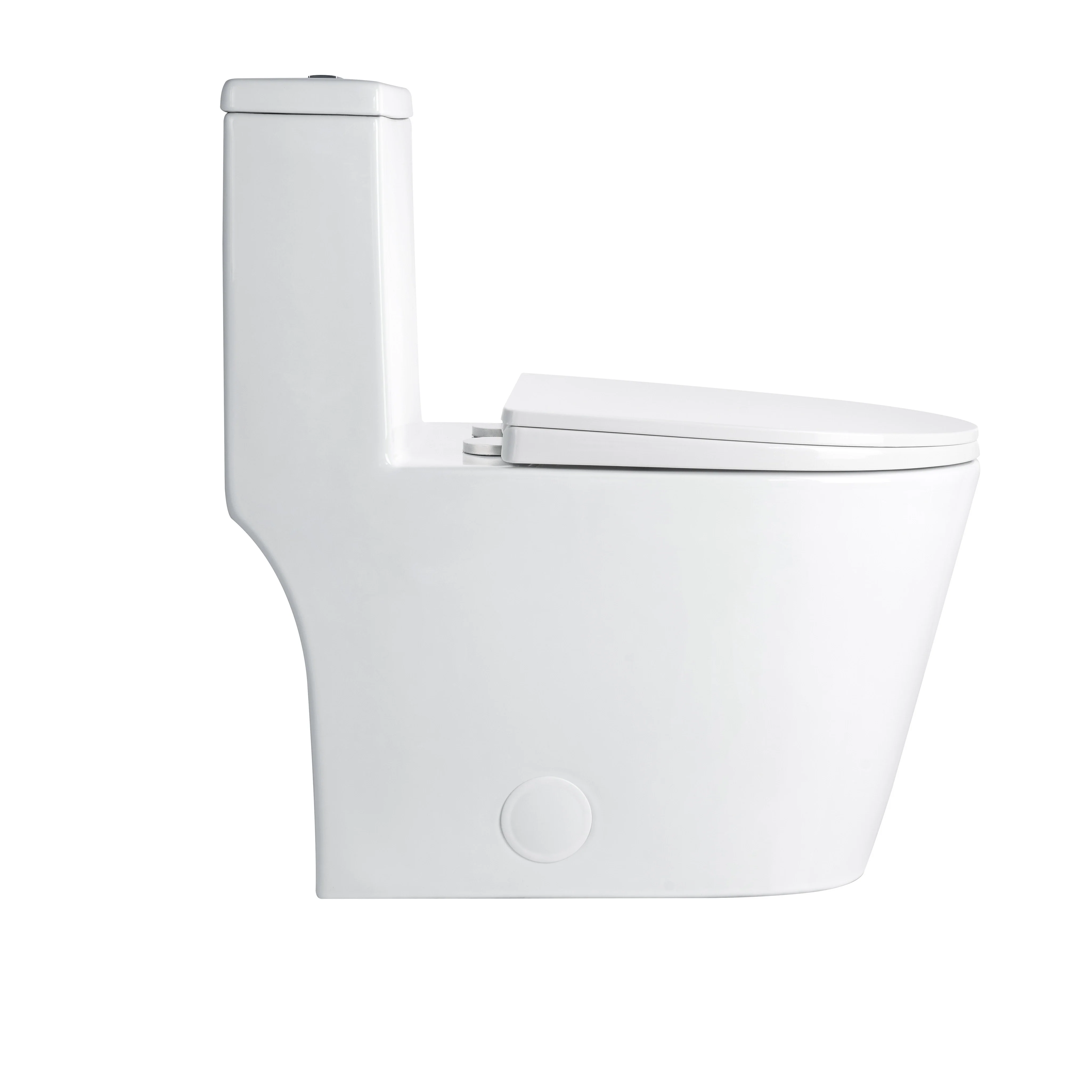 CASTA DIVA CD-T001 – One-Piece Elongated Toilet with Dual Flush 0.9/1.28 GPF, 12'' Rough-in, White - Image 8